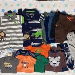 17 Piece 0/3 Month Baby Boy Bundle